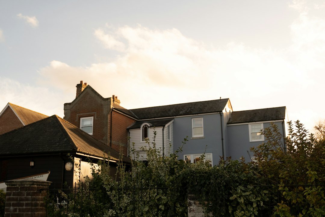 Row of modern homes representing a first-time buyer purchase